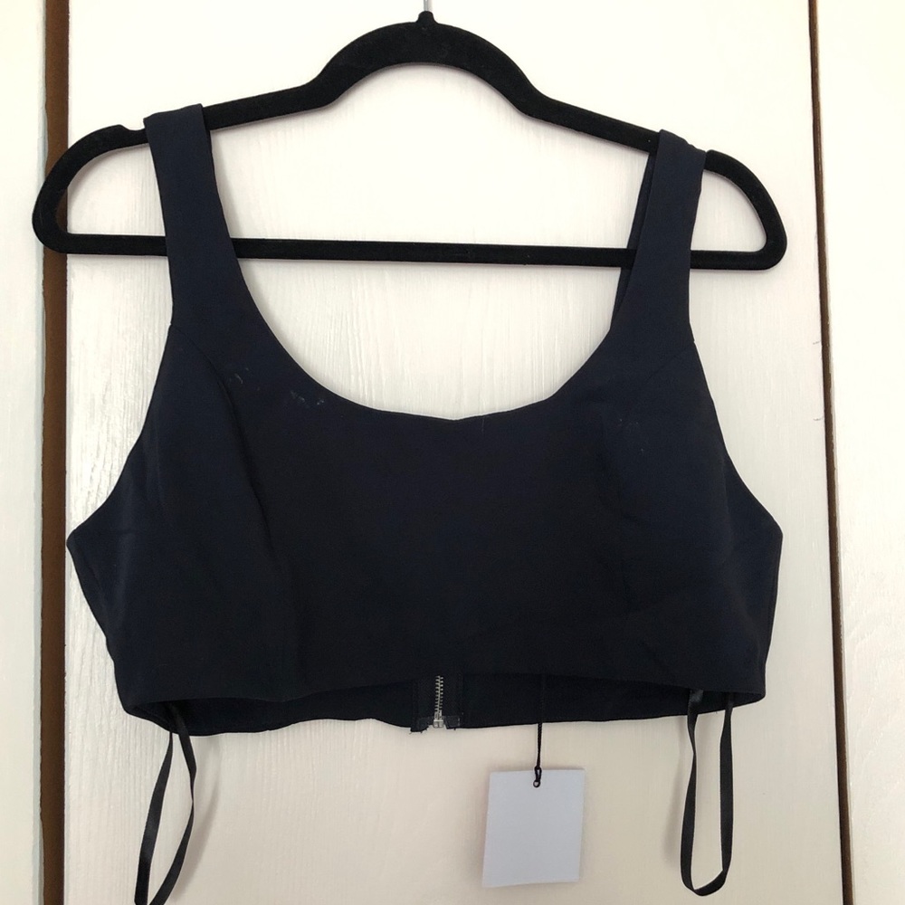 By the way center slit pant set in navy - Picture 3 of 4